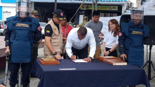 Pradera, en el Valle, fue declarado municipio libre de minas antipersonal