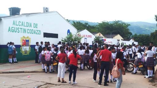 Agustín Codazzi: Estudiantes protestan por inseguridad