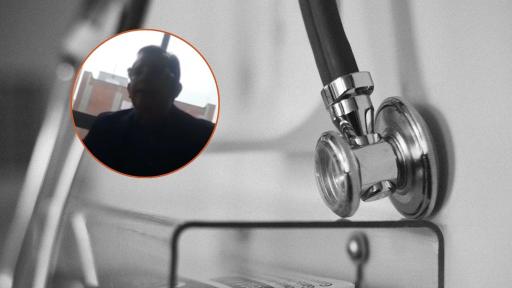 Cirujano plástico amenaza con cuchillo a paciente con un bebé