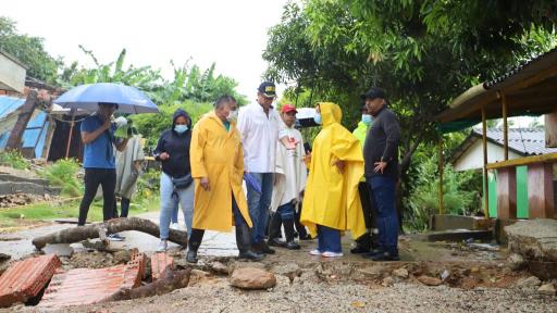 Reubican a 89 familias afectadas por derrumbes en Piojó, Atlántico
