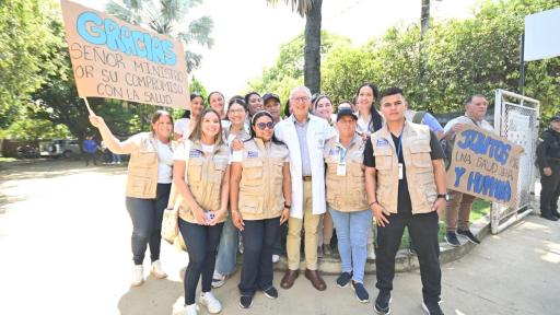  Ministro de Salud inspecciona hospitales de Aguachica y San Martín, en el sur del Cesar