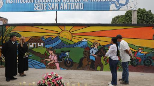 Mural de memoria en Pitalito Huila 