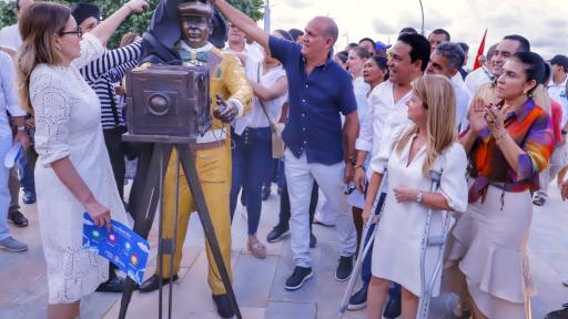 'Los inmigrantes': monumento en Puerto Colombia
