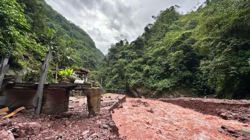 Acueducto de Villavicencio afectado por avalancha en Quetame, Cundinamarca 