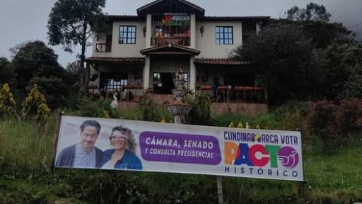 Pacto Histórico denuncia hurto de valla en Choachí