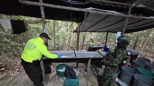 Policía inhabilita megalaboratorio de Cocaína en Barbacoas, Nariño