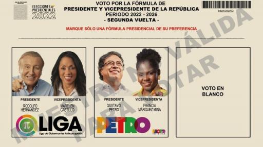 Segunda vuelta presidencial Colombia