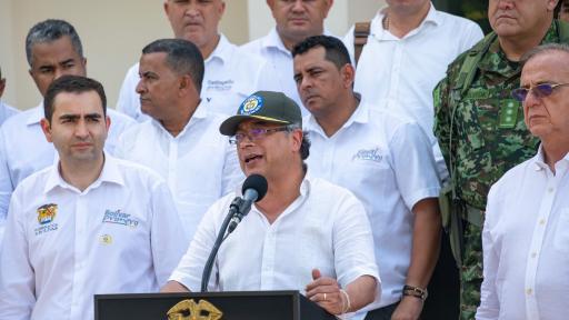 Presidente Gustavo Petro llegó a Providencia a verificar su reconstrucción 