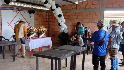 Entrega de cuerpos de jóvenes indígenas en Mesetas