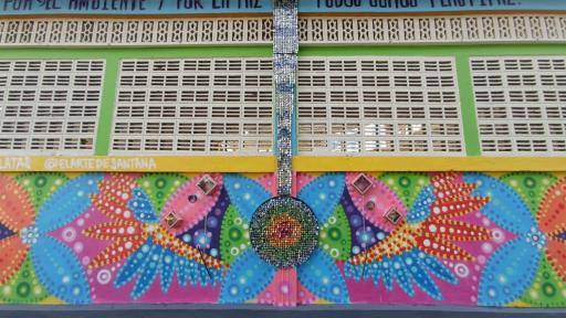  Mural sonoro en Mesetas sobre paz y reciclaje