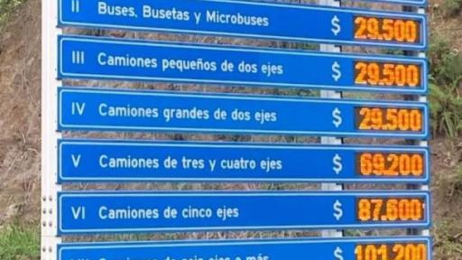 Peaje de la vía Manizales - Medellín subió de precio