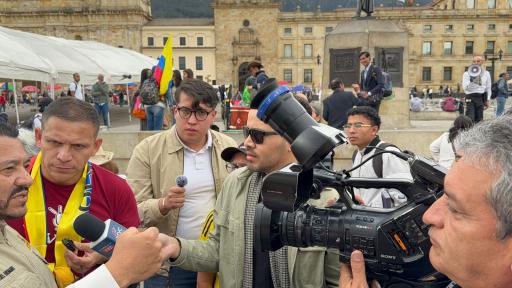 Agresión contra equipo de RTVC en marchas de la oposición