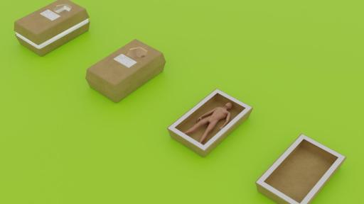 Ataúd para cadáveres en emergencias sanitarias