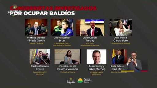 Acaparamiento de tierras en Colombia por congresistas: denuncia Gobierno 