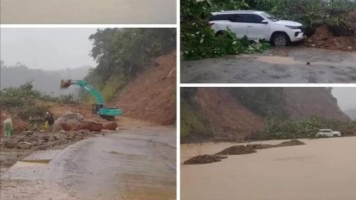 Derrumbe en vía Quibdó-Medellín hoy