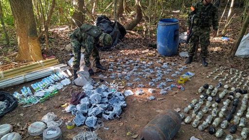 Ejército destruyó tres áreas minadas y un depósito de artefactos explosivos en Arauca 