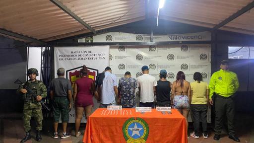 Capturados miembros de banda delincuencial en Meta