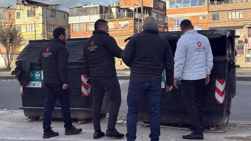 Inconsistencias en ubicación y estado de contenedores de basuras Bogotá 