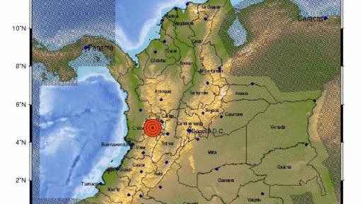 Sismo HOY de magnitud 5.4 con epicentro en Valle del Cauca
