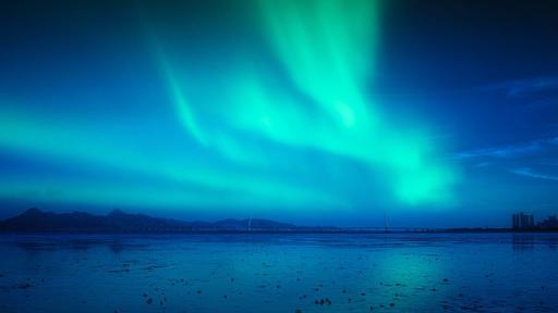 Auroras boreales en la naturaleza