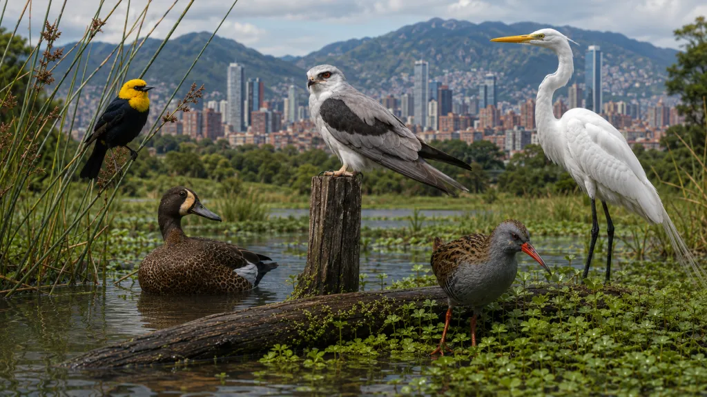 Aves que puedes avistar en Bogota. Imagen generada con IA