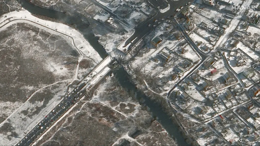 Imágenes satelitales privadas en el conflicto en Ucrania