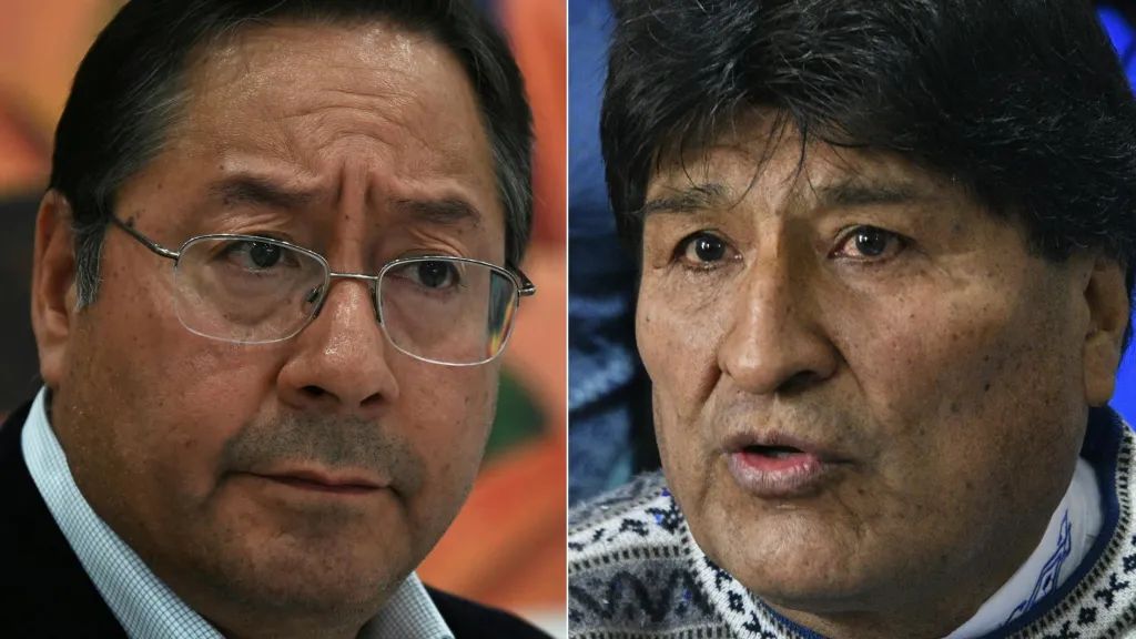 Presidente Luis Arce y expresidente Evo Morales de Bolivia 