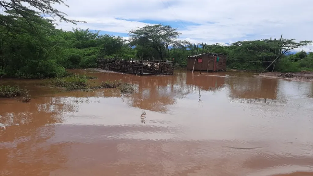 Cerca de 500 personas damnificadas dejan las fuertes lluvias en el sur de La Guajira