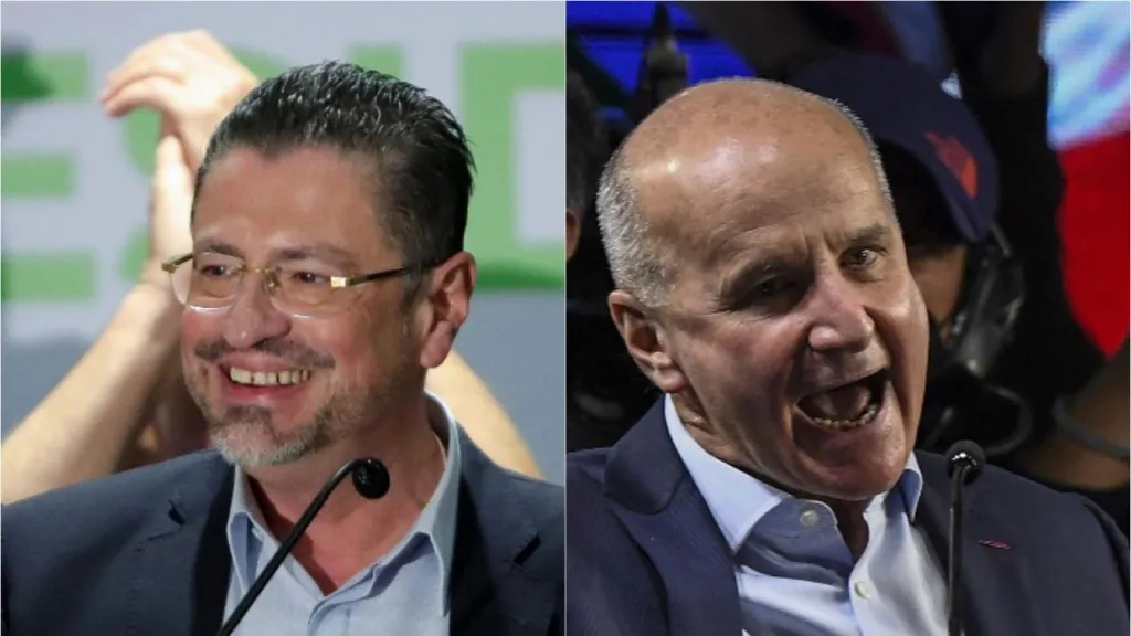 Rodrigo Chaves y José María Figueres, candidatos en segunda vuelta de elecciones presidenciales en Costa Rica