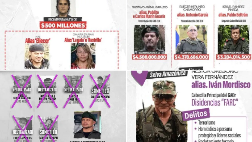 Programa recompensas Colombia: ELN, Clan del Golfo disidencias neutralizados 2025