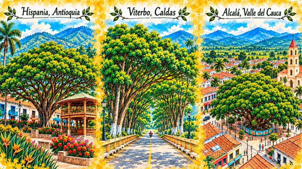 Fiestas del Samán en Colombia celebran este árbol en Hispania, Viterbo y Alcalá