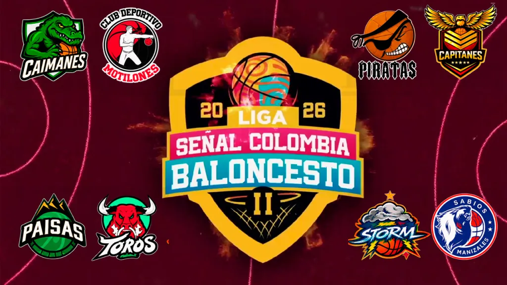 Liga Señal Colombia de Baloncesto 2026 II con ocho equipos participantes.