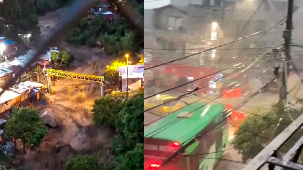 Lluvias en Medellín y el Valle de Aburrá dejan árboles caídos, cierres y quebradas en nivel rojo