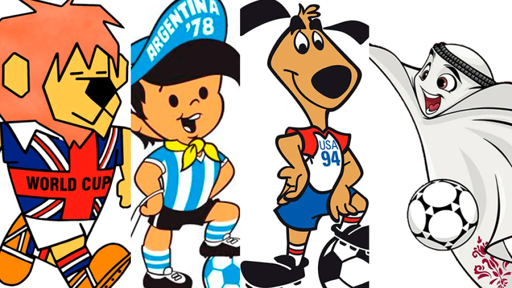 Las mascotas del mundial en toda su historia