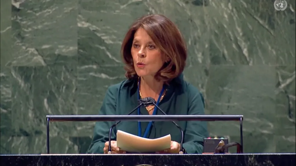 La vicepresidenta y canciller, Marta Lucía Ramírez, intervino este martes en la sesión extraordinaria de la Asamblea General de la ONU