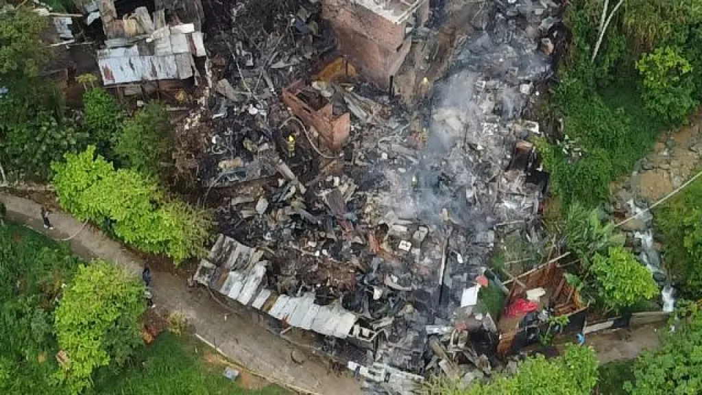Incendio en Itagüí, Antioquia, dejó 15 familias afectadas