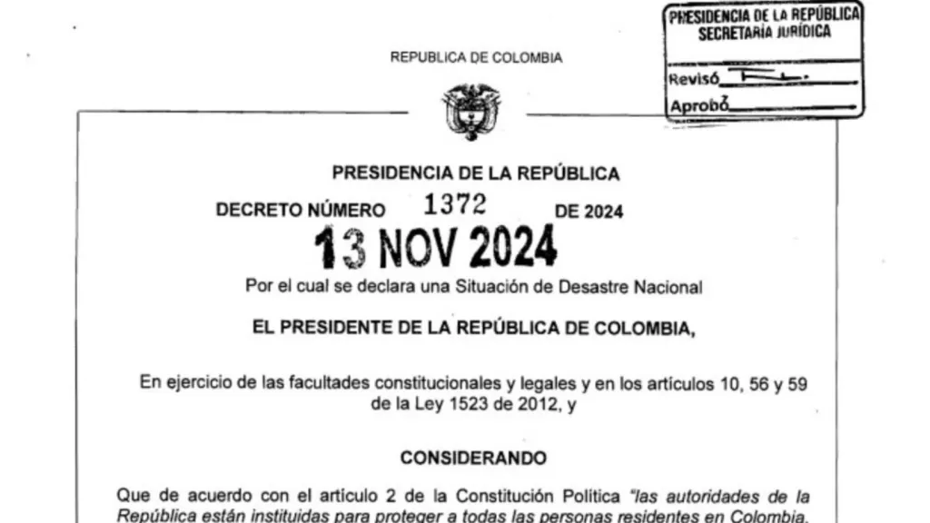 Conoce las razones por las que el Gobierno expidió el decreto que declara la situación de Desastre Nacional