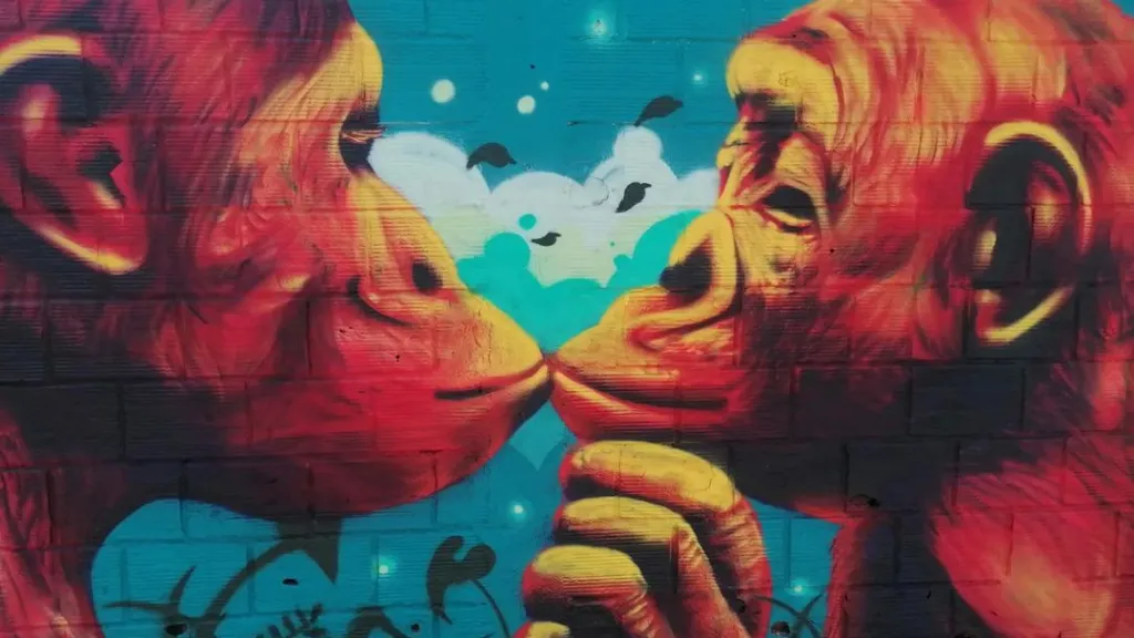 Mural de chimpancés en Pereira: un tributo a Pancho y Chita