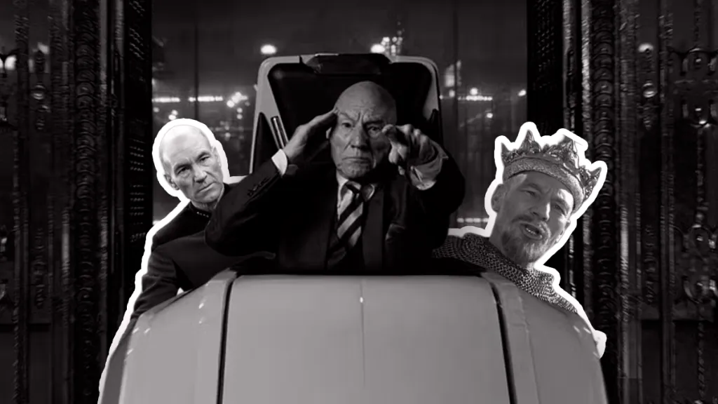 Patrick Stewart, actor británico reconocido por interpretar al profesor X en X-Men y al capitán Jean-Luc Picard en Star Trek.