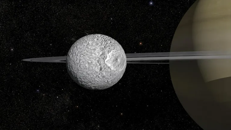 Mimas, luna helada de Saturno: características y estudios