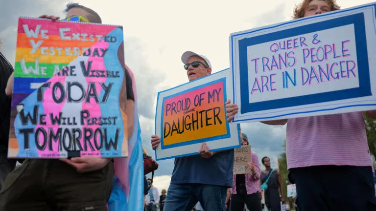 Manifestaciones en Londres en defensa de las personas trans
