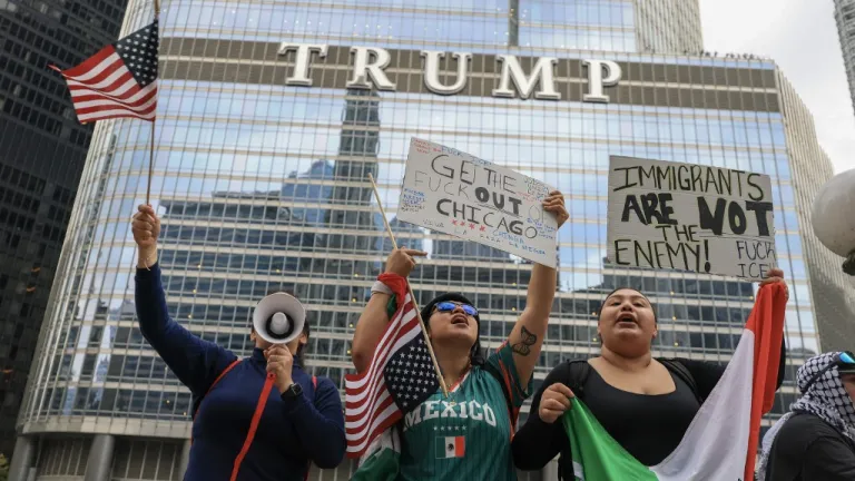 Manifestantes.