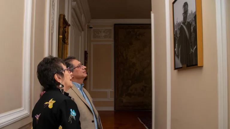 Pieza fotográfica de Salvador Allende en Casa de Nariño