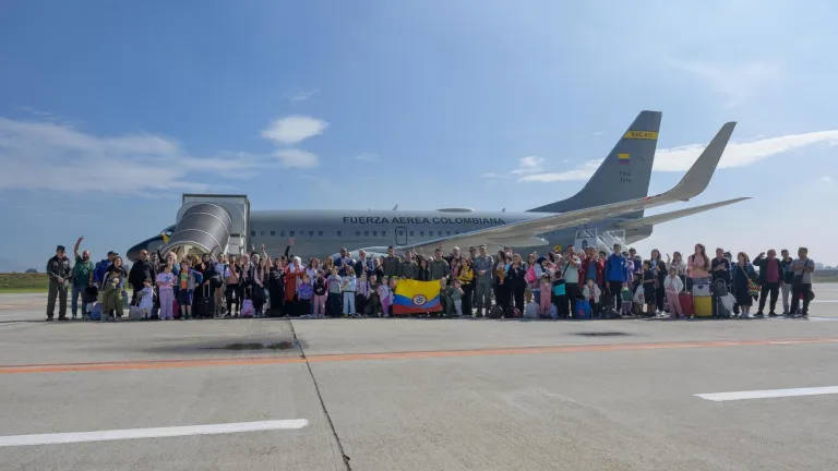 Líbano: 117 colombianos llegaron a Bogotá