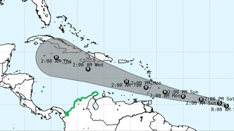 Huracán Beryl en Colombia: estado crítico
