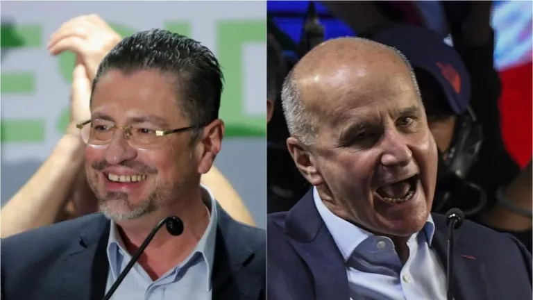 Rodrigo Chaves y José María Figueres, candidatos en segunda vuelta de elecciones presidenciales en Costa Rica