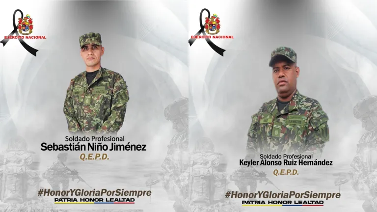 Fallecieron dos militares tras combates en Arauca
