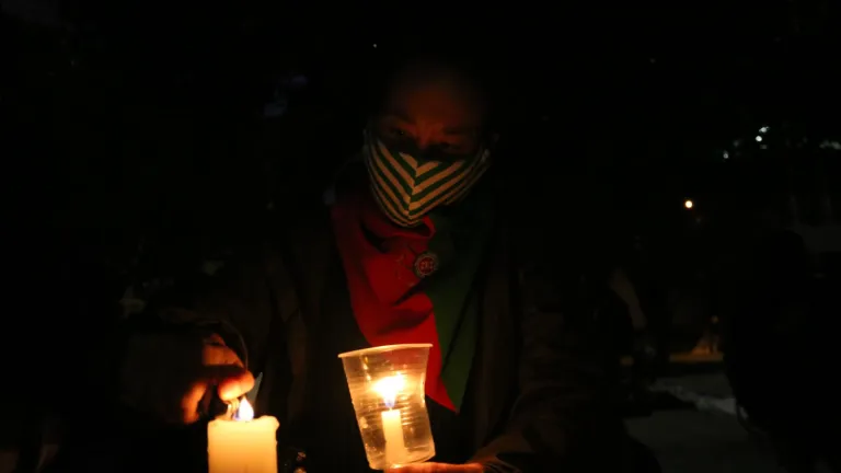 Protesta en contra de los asesinatos a líderes sociales
