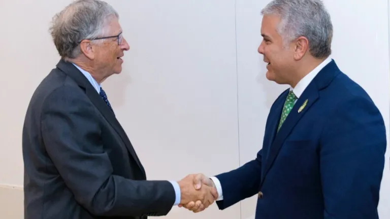 Foro Económico Mundial: Duque y Bill Gates dialogaron sobre transición energética