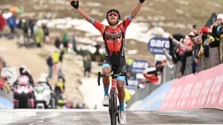 El ciclista colombiano Santiago Buitrago del Bahrain-Victorius finalizó en el octavo lugar en la etapa 17 de la Vuelta a España 2023